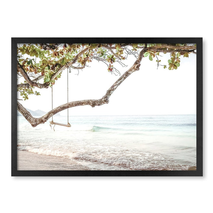 Beach Swing Dreams Wall Art Print A2 (42 x 59.4cm) / Matte Black Frame / No Border from our Australian Made Framed Wall Art, Prints & Posters collection by Profile Products (Australia) Pty Ltd