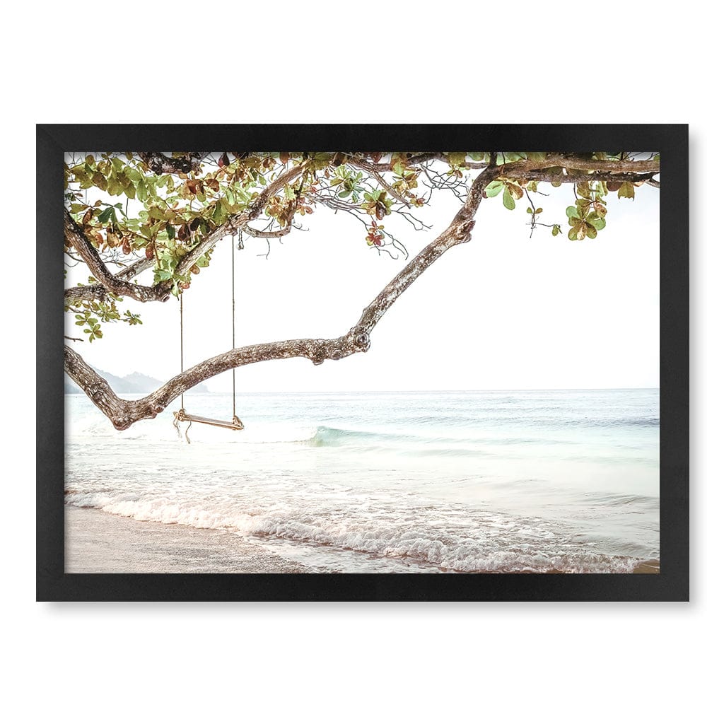Beach Swing Dreams Wall Art Print A3 (29.7 x 42cm) / Matte Black Frame / No Border from our Australian Made Framed Wall Art, Prints & Posters collection by Profile Products (Australia) Pty Ltd