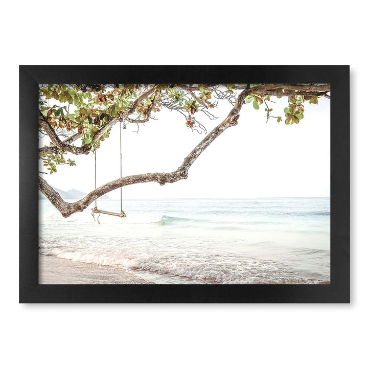 Beach Swing Dreams Wall Art Print A4 (21 x 29.7cm) / Matte Black Frame / No Border from our Australian Made Framed Wall Art, Prints & Posters collection by Profile Products (Australia) Pty Ltd