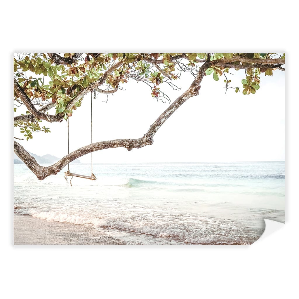 Beach Swing Dreams Wall Art Print A4 (21 x 29.7cm) / Print Only / No Border from our Australian Made Framed Wall Art, Prints & Posters collection by Profile Products (Australia) Pty Ltd