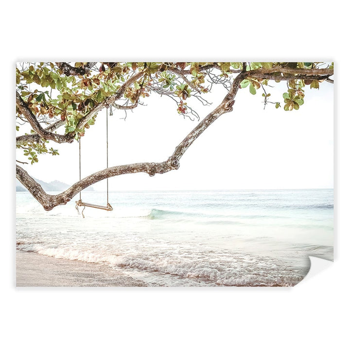 Beach Swing Dreams Wall Art Print A4 (21 x 29.7cm) / Print Only / No Border from our Australian Made Framed Wall Art, Prints & Posters collection by Profile Products (Australia) Pty Ltd