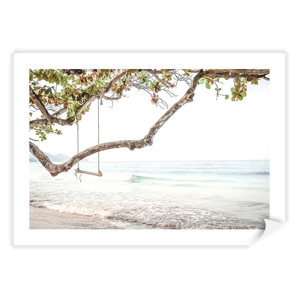 Beach Swing Dreams Wall Art Print A4 (21 x 29.7cm) / Print Only / White Border from our Australian Made Framed Wall Art, Prints & Posters collection by Profile Products (Australia) Pty Ltd