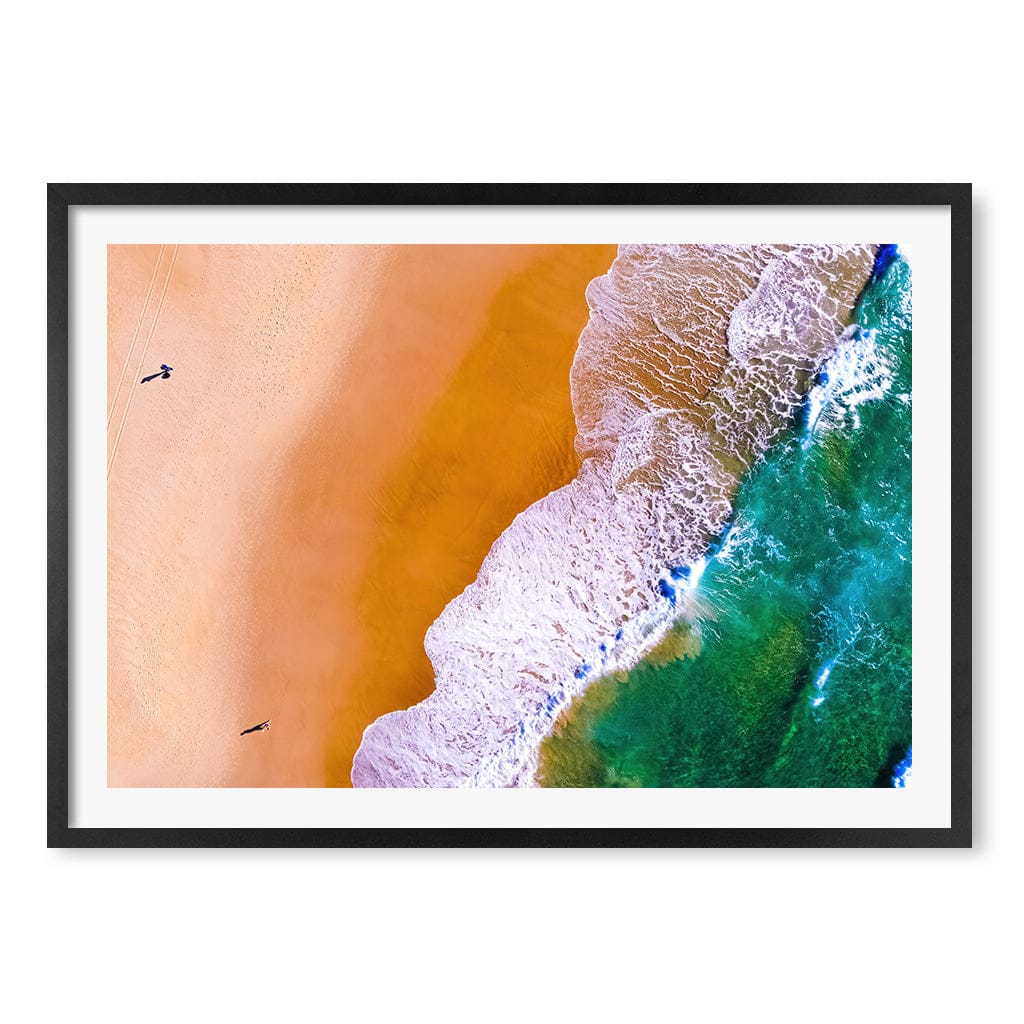Beach Walk Wall Art Print A1 (59.4 x 84.1cm) / Matte Black Frame / White Border from our Australian Made Framed Wall Art, Prints & Posters collection by Profile Products (Australia) Pty Ltd