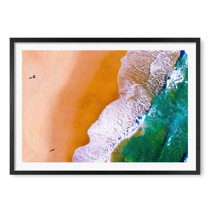 Beach Walk Wall Art Print A1 (59.4 x 84.1cm) / Matte Black Frame / White Border from our Australian Made Framed Wall Art, Prints & Posters collection by Profile Products (Australia) Pty Ltd
