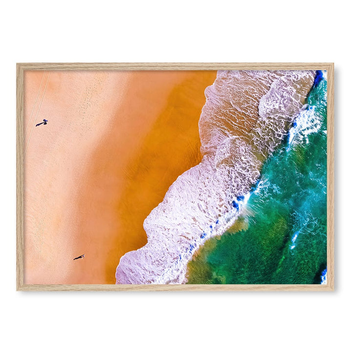 Beach Walk Wall Art Print A1 (59.4 x 84.1cm) / Natural Oak Frame / No Border from our Australian Made Framed Wall Art, Prints & Posters collection by Profile Products (Australia) Pty Ltd