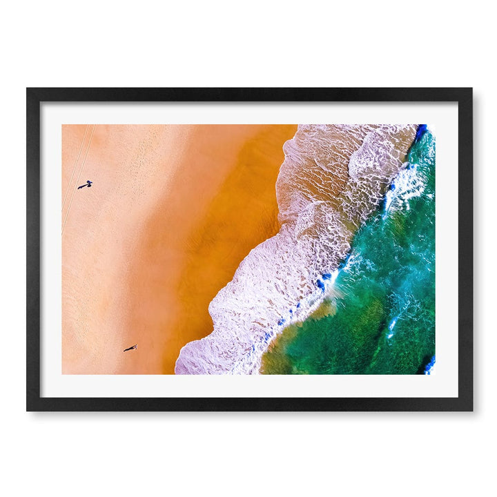 Beach Walk Wall Art Print A2 (42 x 59.4cm) / Matte Black Frame / White Border from our Australian Made Framed Wall Art, Prints & Posters collection by Profile Products (Australia) Pty Ltd