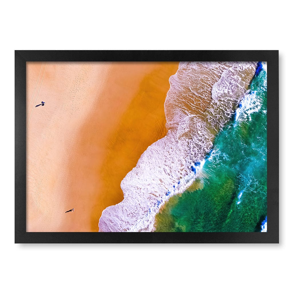 Beach Walk Wall Art Print A3 (29.7 x 42cm) / Matte Black Frame / No Border from our Australian Made Framed Wall Art, Prints & Posters collection by Profile Products (Australia) Pty Ltd