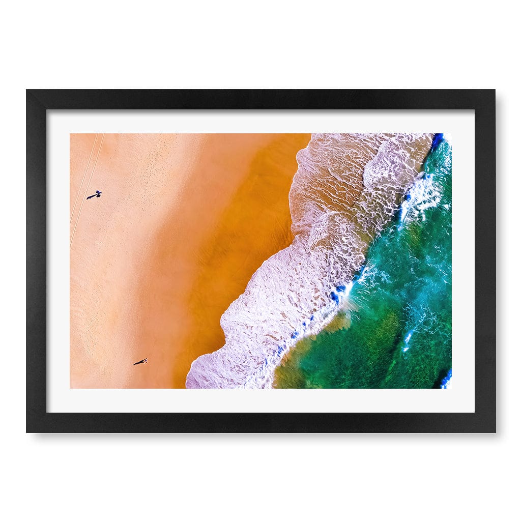 Beach Walk Wall Art Print A3 (29.7 x 42cm) / Matte Black Frame / White Border from our Australian Made Framed Wall Art, Prints & Posters collection by Profile Products (Australia) Pty Ltd