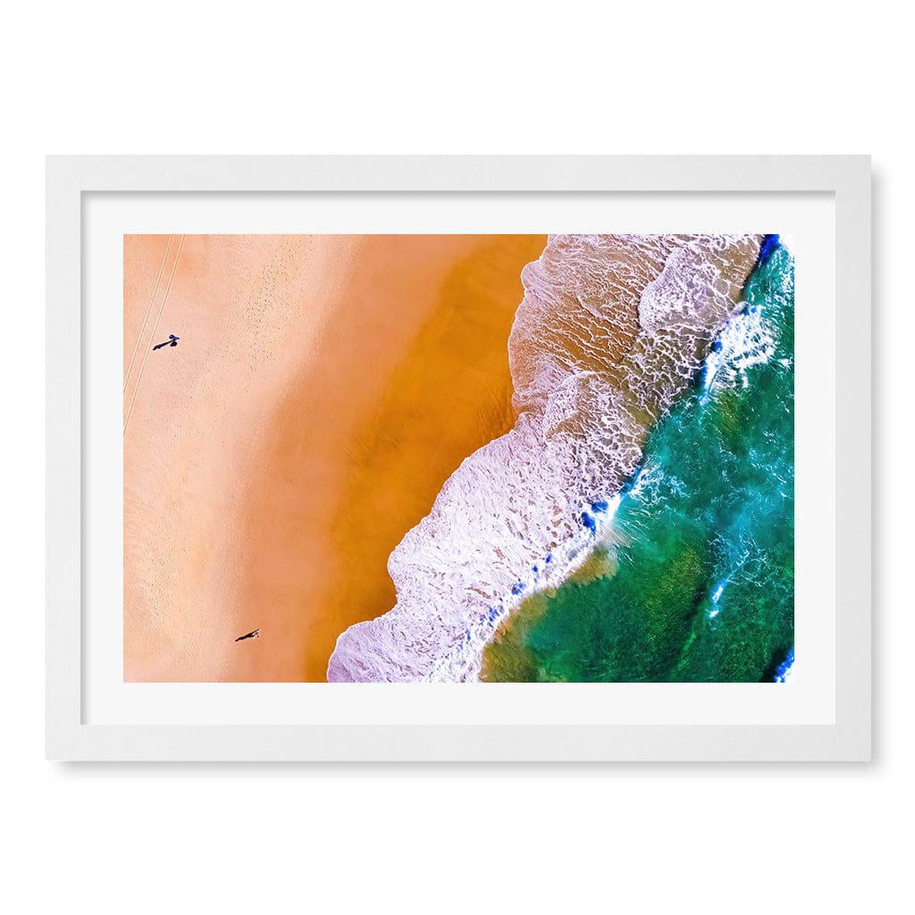Beach Walk Wall Art Print A3 (29.7 x 42cm) / Matte White Frame / White Border from our Australian Made Framed Wall Art, Prints & Posters collection by Profile Products (Australia) Pty Ltd
