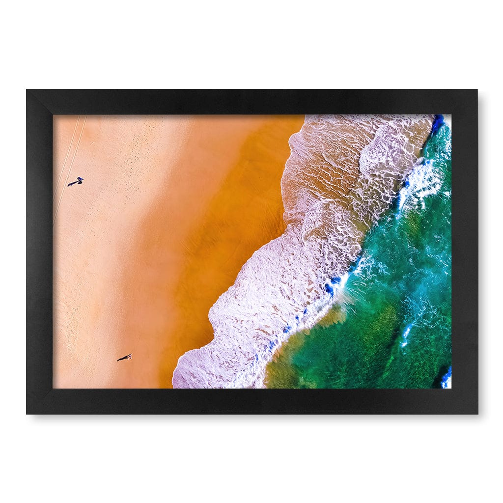 Beach Walk Wall Art Print A4 (21 x 29.7cm) / Matte Black Frame / No Border from our Australian Made Framed Wall Art, Prints & Posters collection by Profile Products (Australia) Pty Ltd