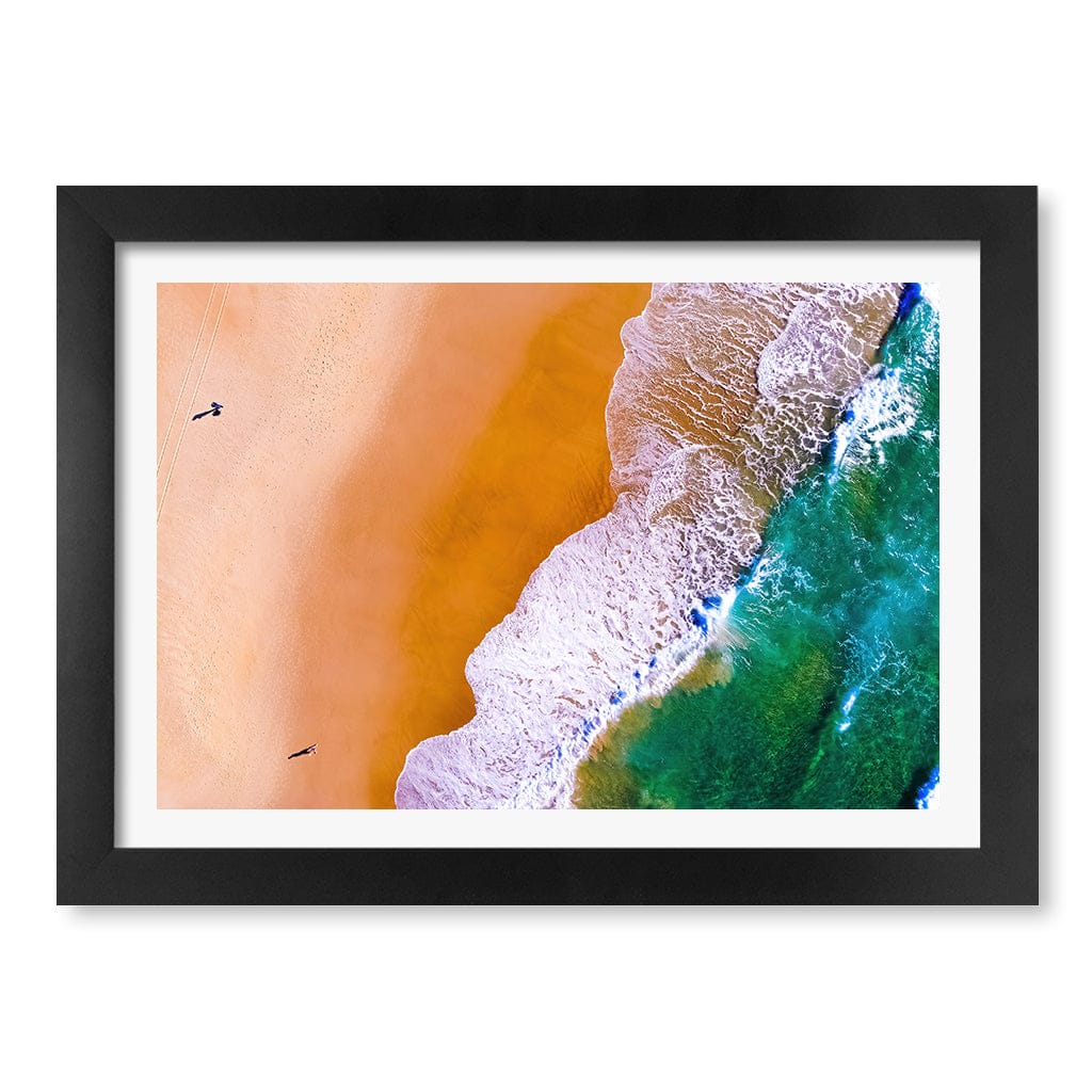 Beach Walk Wall Art Print A4 (21 x 29.7cm) / Matte Black Frame / White Border from our Australian Made Framed Wall Art, Prints & Posters collection by Profile Products (Australia) Pty Ltd