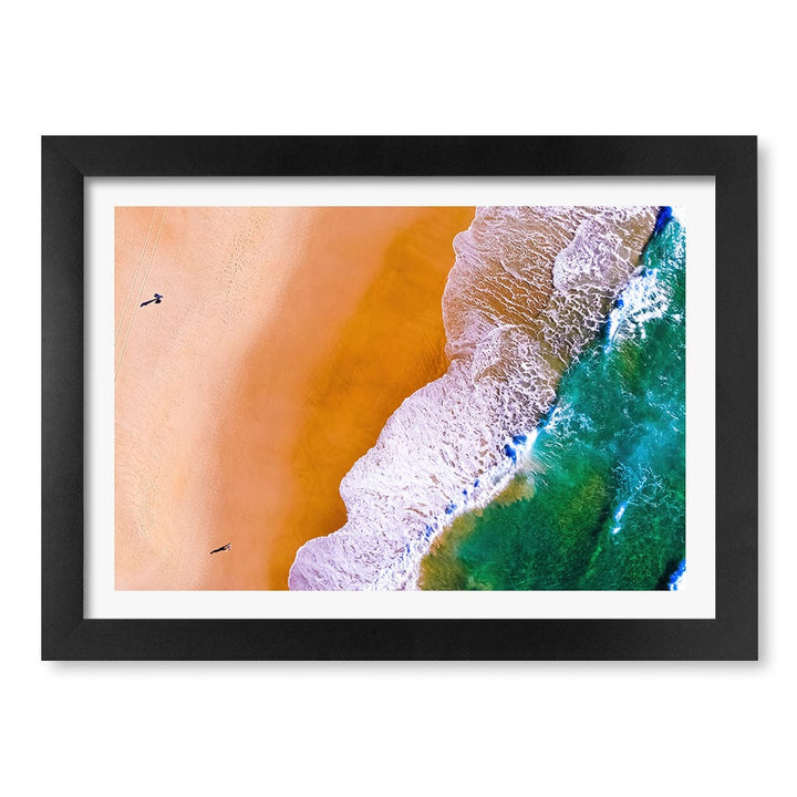 Beach Walk Wall Art Print A4 (21 x 29.7cm) / Matte Black Frame / White Border from our Australian Made Framed Wall Art, Prints & Posters collection by Profile Products (Australia) Pty Ltd