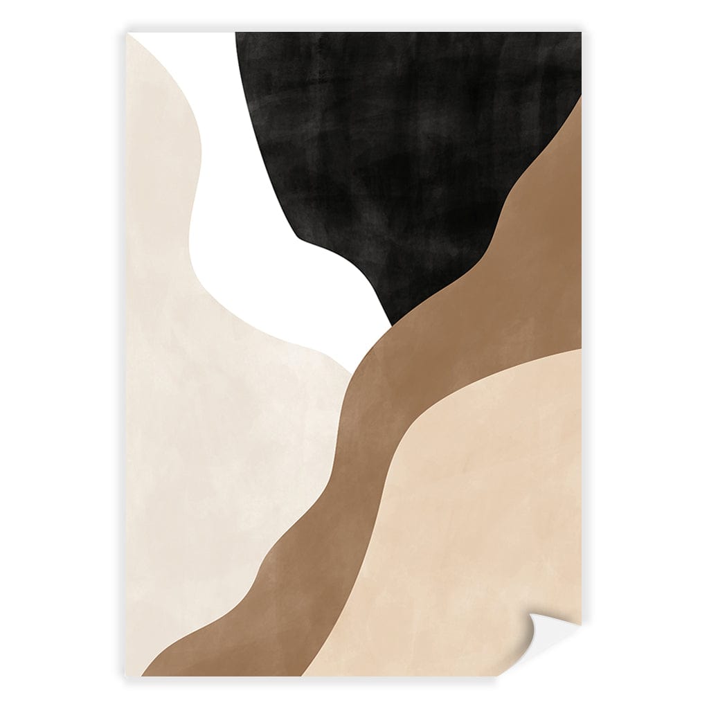 Beige And Brown 1 Abstract Wall Art Print A4 (21 x 29.7cm) / Print Only / No Border from our Australian Made Framed Wall Art, Prints & Posters collection by Profile Products (Australia) Pty Ltd