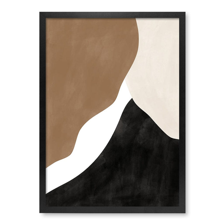 Beige And Brown 2 Abstract Wall Art Print A4 (21 x 29.7cm) / Matte Black Frame / No Border from our Australian Made Framed Wall Art, Prints & Posters collection by Profile Products (Australia) Pty Ltd