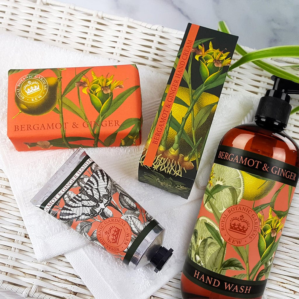 Bergamot & Ginger Hand Cream, Soap & Wash Bundle - Royal Kew Gardens from our Body & Bath collection by The English Soap Company