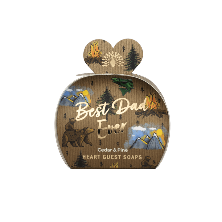 Best Dad Ever - Cedar & Pine Mini Heart Gift Soaps (3 x 20g) from our Luxury Bar Soap collection by The English Soap Company