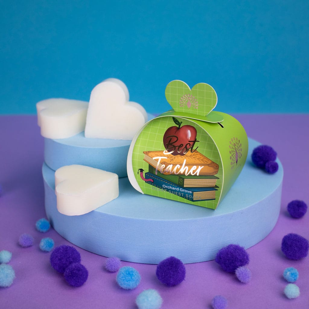 Best Teacher - Orchard Grove Mini Heart Gift Soaps (3 x 20g) from our Luxury Bar Soap collection by The English Soap Company