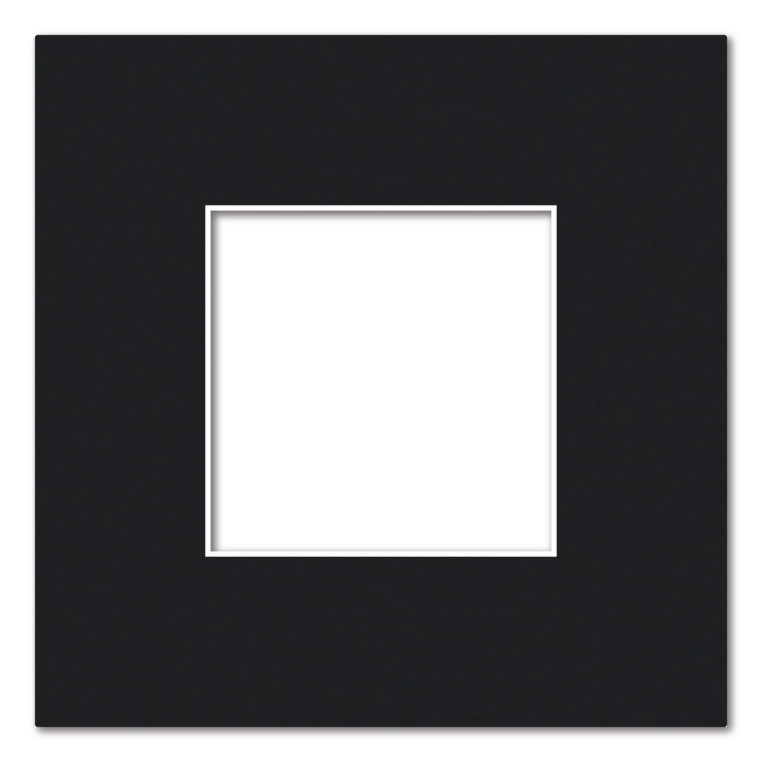 Black Acid-Free Mat Board 10x10in (25.4x25.4cm) to suit 5x5in (13x13cm) from our Mat Boards collection by Profile Australia