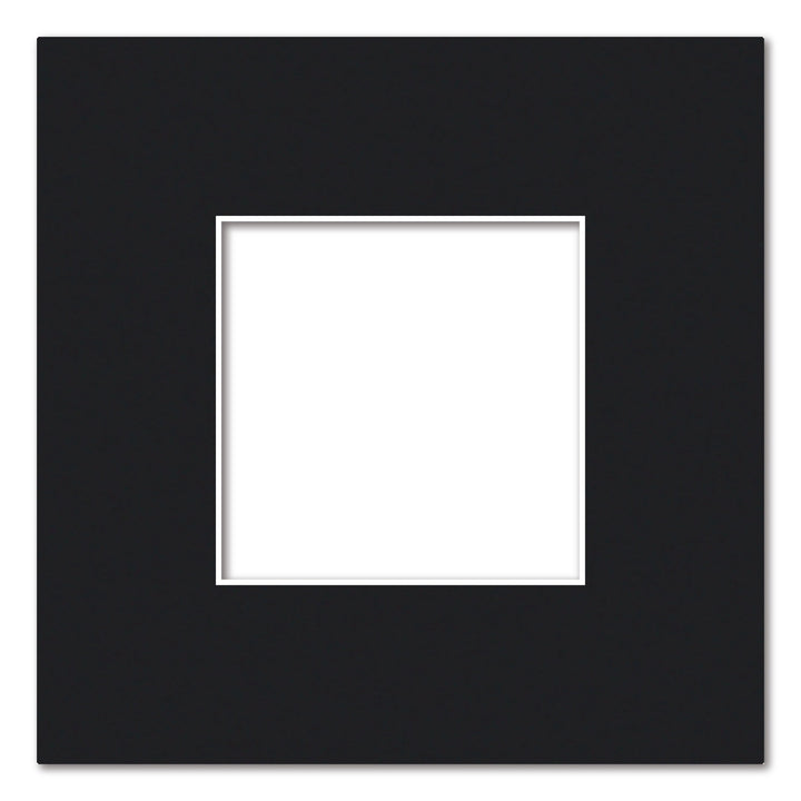 Black Acid-Free Mat Board 10x10in (25.4x25.4cm) to suit 5x5in (13x13cm) from our Mat Boards collection by Profile Australia