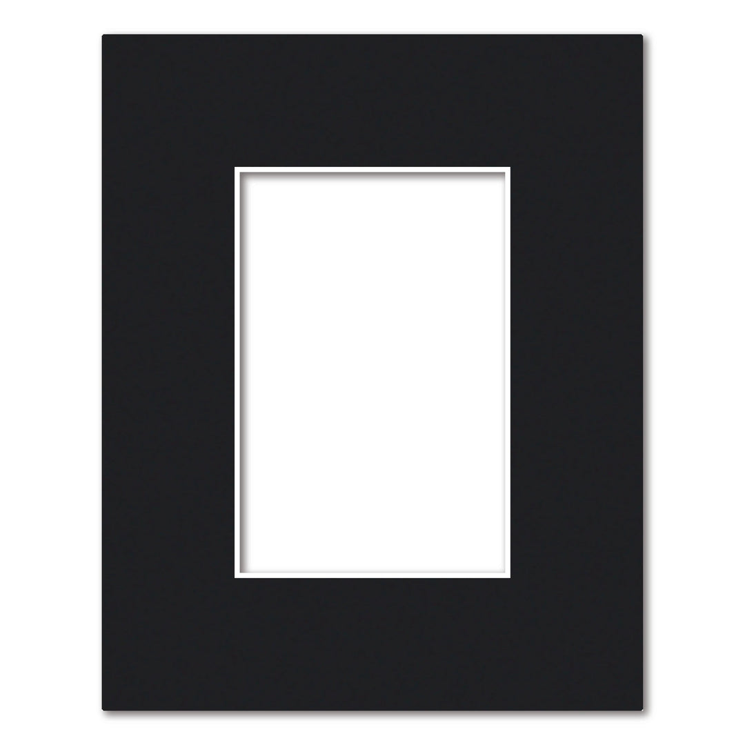 Black Acid-Free Mat Board 8x10in (20.3x25.4cm) to suit 4x6in (10x15cm) image from our Mat Boards collection by Profile Australia