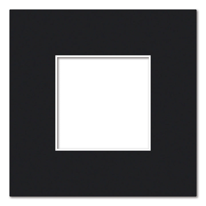 Black Acid-Free Mat Board 8x8in (20.3x20.3cm) to suit 4x4in (10x10cm) image from our Mat Boards collection by Profile Australia