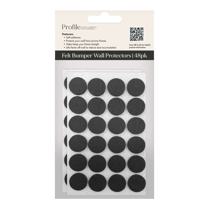 Black Felt Bumper Wall Protectors (48pk) from our Picture Framing Accessories collection by Profile Products (Australia) Pty Ltd