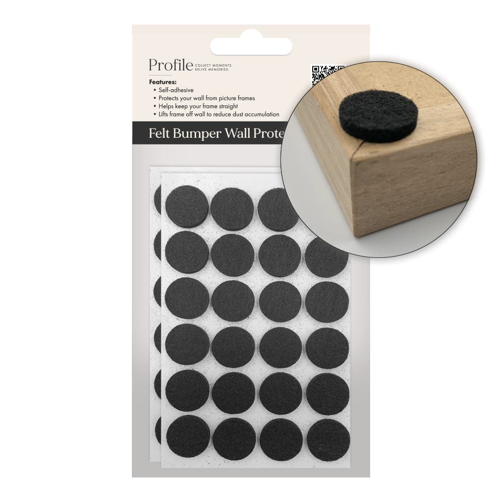 Black Felt Bumper Wall Protectors (48pk) from our Picture Framing Accessories collection by Profile Products (Australia) Pty Ltd