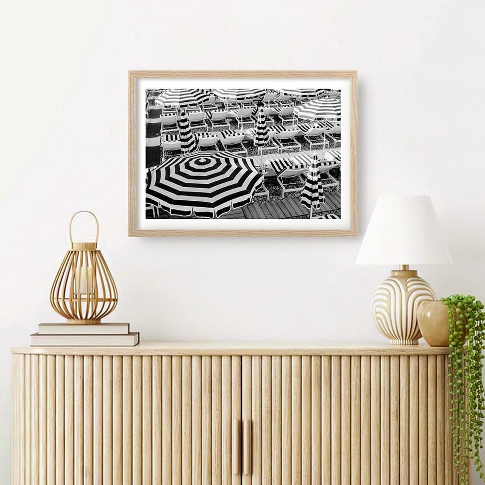 Black & White Umbrellas 2 Art Print by Talitha McQueen from our Australian Made Framed Wall Art, Prints & Posters collection by Profile Australia