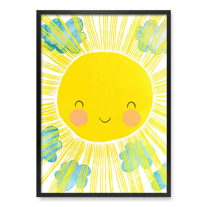 Blissful Sunny Smile Kids Wall Art Print A1 (59.4 x 84.1cm) / Matte Black Frame / No Border from our Australian Made Framed Wall Art, Prints & Posters collection by Profile Products (Australia) Pty Ltd
