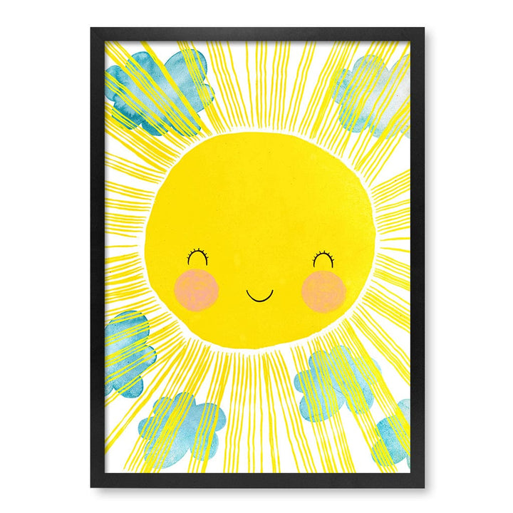 Blissful Sunny Smile Kids Wall Art Print A2 (42 x 59.4cm) / Matte Black Frame / No Border from our Australian Made Framed Wall Art, Prints & Posters collection by Profile Products (Australia) Pty Ltd