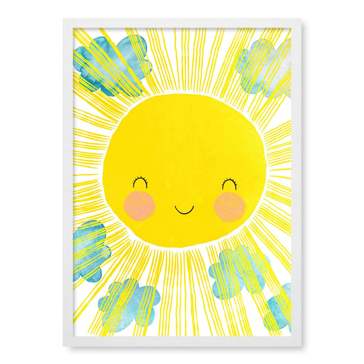 Blissful Sunny Smile Kids Wall Art Print A2 (42 x 59.4cm) / Matte White Frame / No Border from our Australian Made Framed Wall Art, Prints & Posters collection by Profile Products (Australia) Pty Ltd