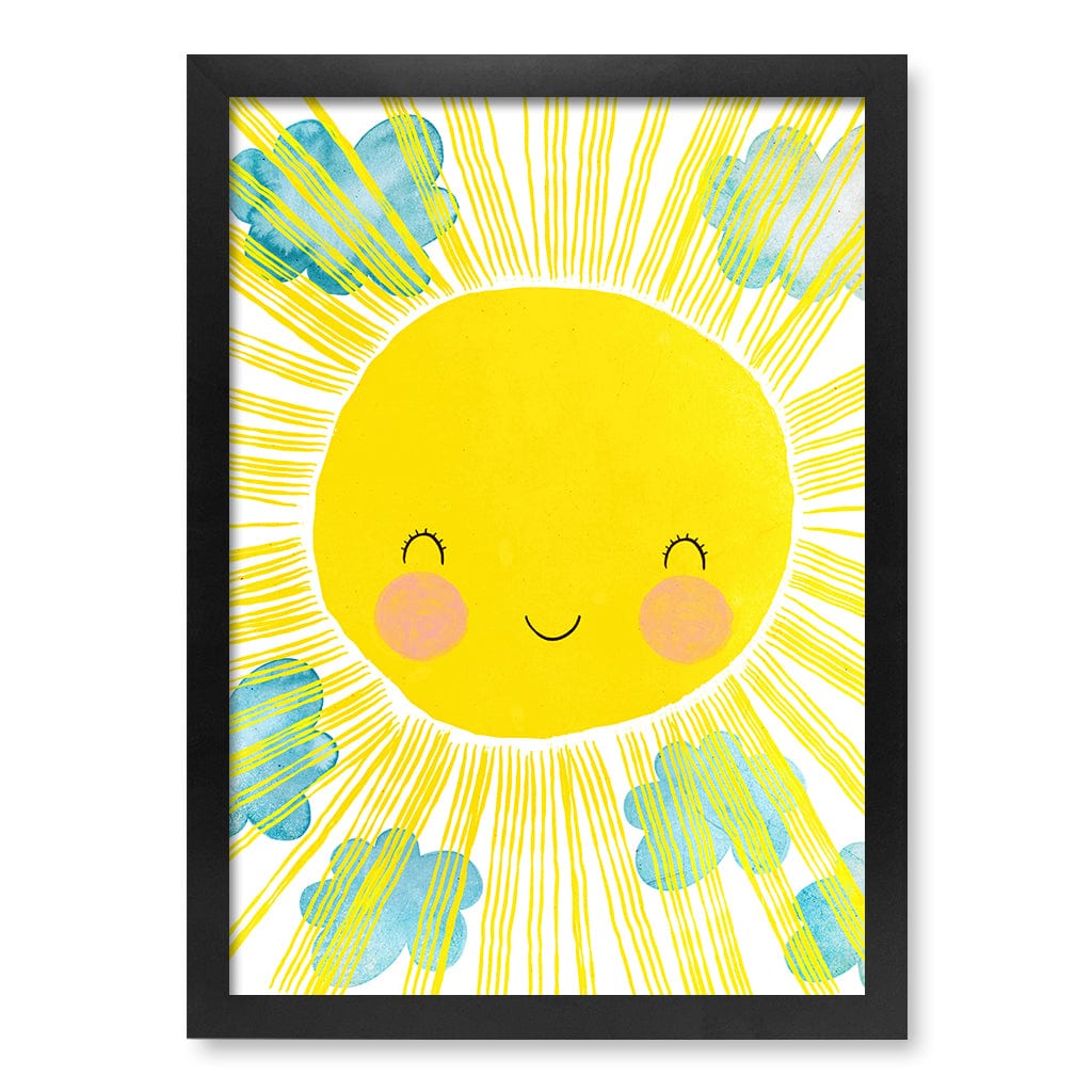 Blissful Sunny Smile Kids Wall Art Print A3 (29.7 x 42cm) / Matte Black Frame / No Border from our Australian Made Framed Wall Art, Prints & Posters collection by Profile Products (Australia) Pty Ltd
