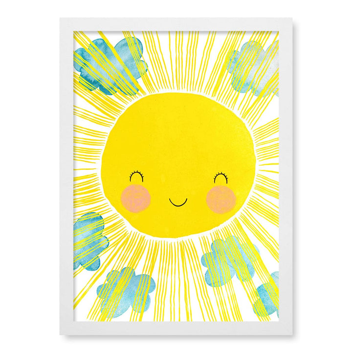 Blissful Sunny Smile Kids Wall Art Print A3 (29.7 x 42cm) / Matte White Frame / No Border from our Australian Made Framed Wall Art, Prints & Posters collection by Profile Products (Australia) Pty Ltd