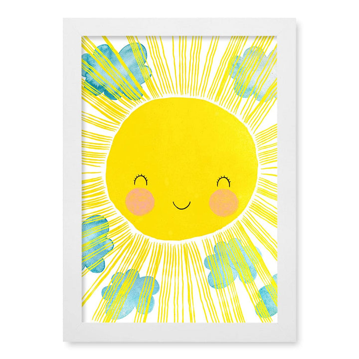 Blissful Sunny Smile Kids Wall Art Print A4 (21 x 29.7cm) / Matte White Frame / No Border from our Australian Made Framed Wall Art, Prints & Posters collection by Profile Products (Australia) Pty Ltd