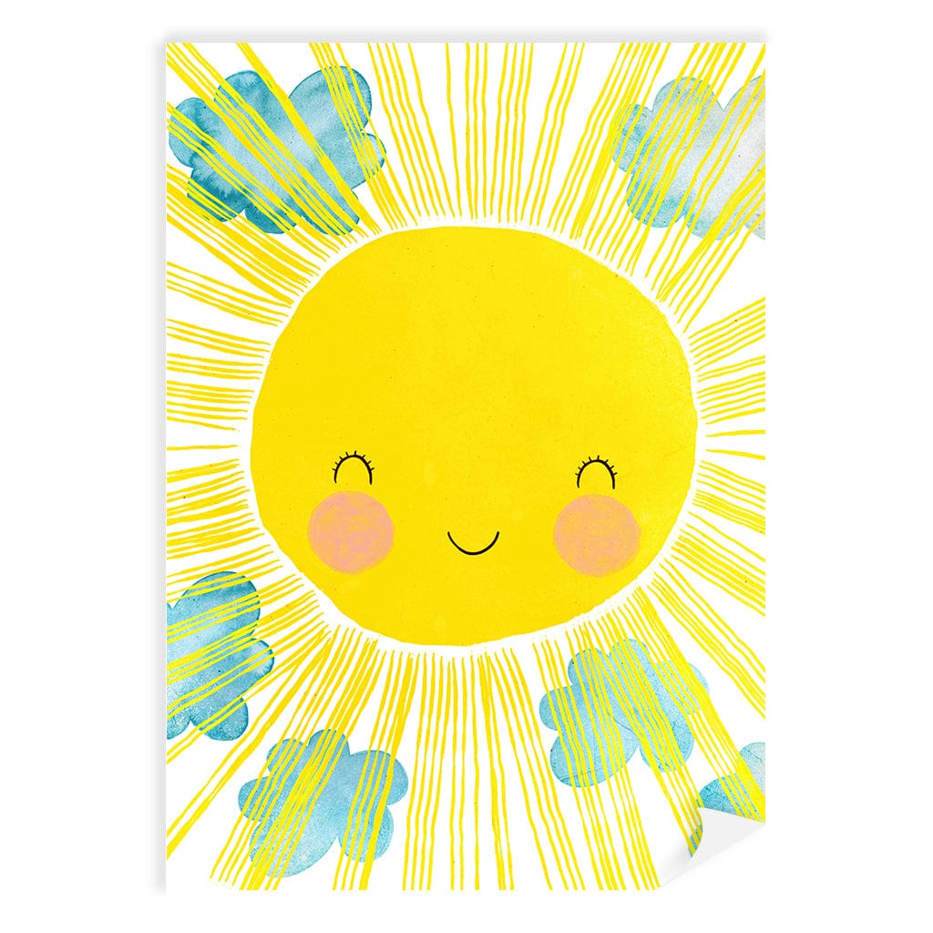 Blissful Sunny Smile Kids Wall Art Print A4 (21 x 29.7cm) / Print Only / No Border from our Australian Made Framed Wall Art, Prints & Posters collection by Profile Products (Australia) Pty Ltd