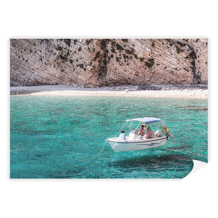 Boat in Emerald Waters Wall Art Print A4 (21 x 29.7cm) / Print Only / No Border from our Australian Made Framed Wall Art, Prints & Posters collection by Profile Products (Australia) Pty Ltd