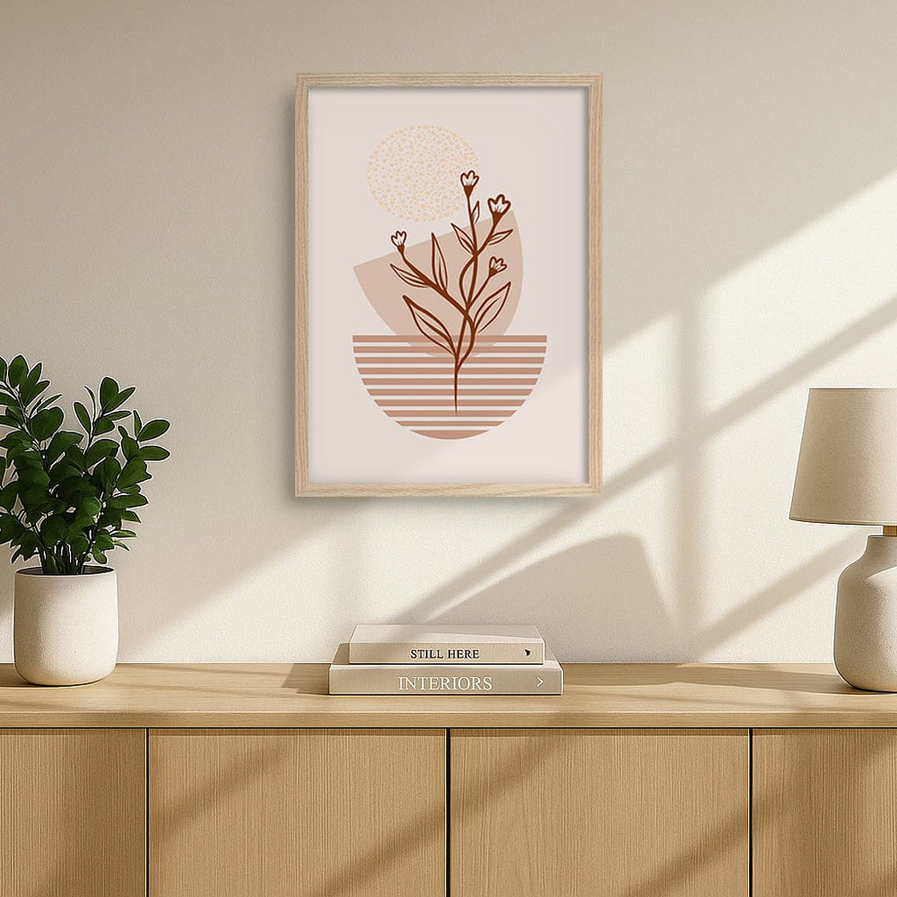 Boho Plant Lines One Wall Art Print from our Australian Made Framed Wall Art, Prints & Posters collection by Profile Australia