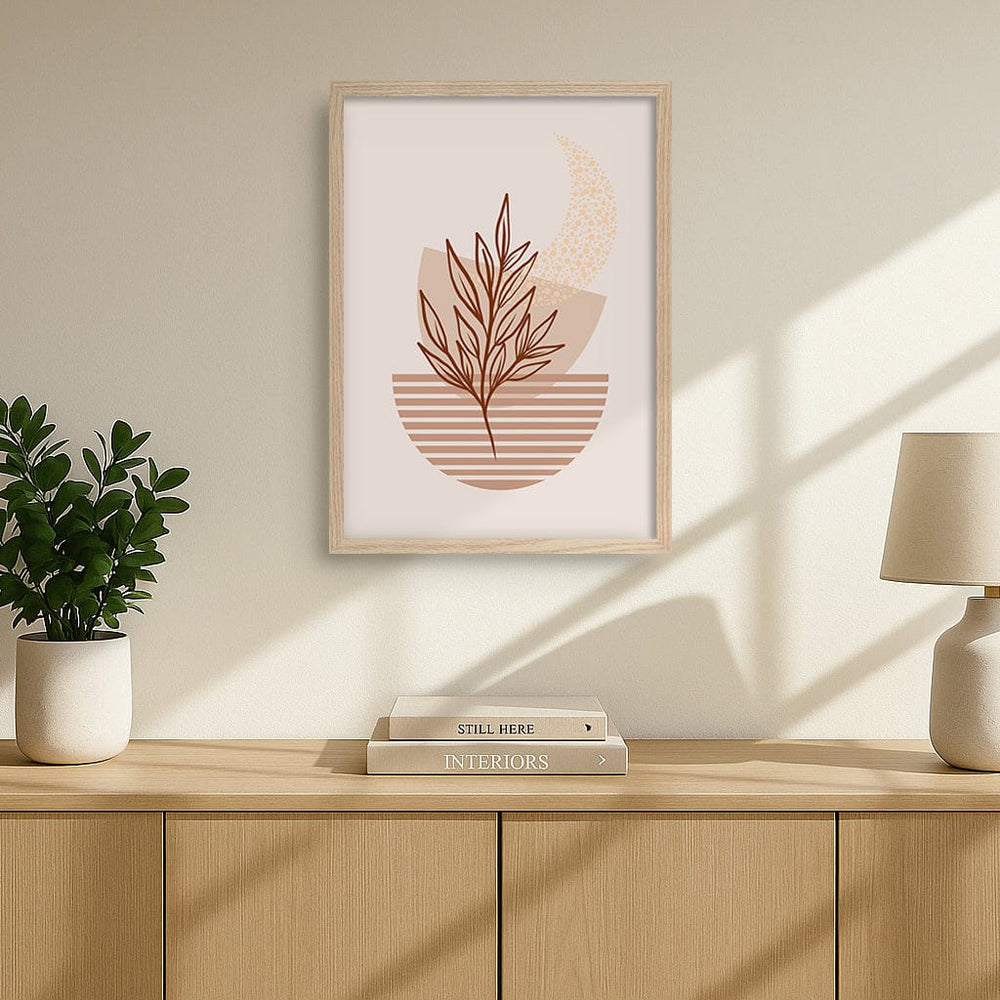 Boho Plant Lines Three Wall Art Print from our Australian Made Framed Wall Art, Prints & Posters collection by Profile Australia