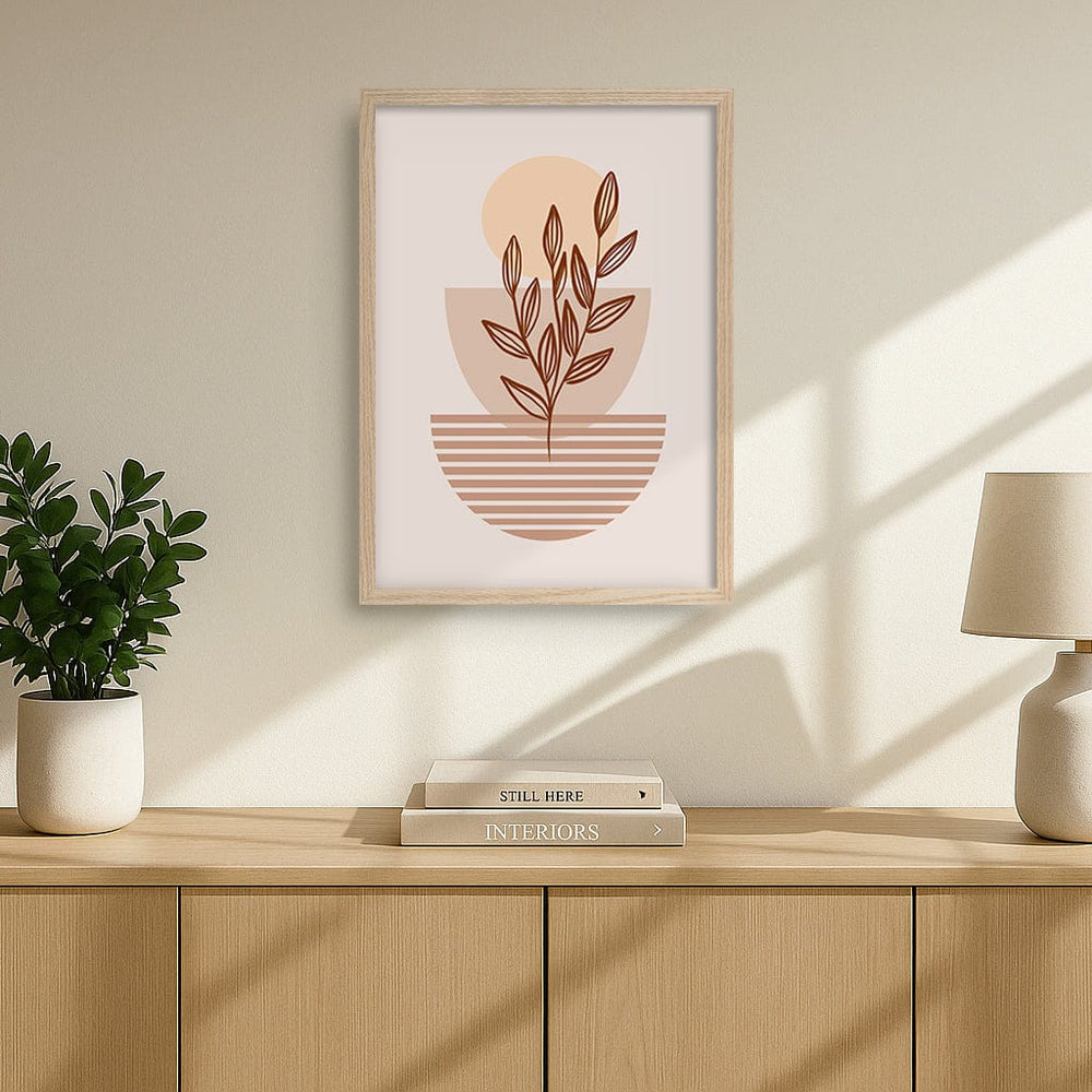Boho Plant Lines Two Wall Art Print from our Australian Made Framed Wall Art, Prints & Posters collection by Profile Australia