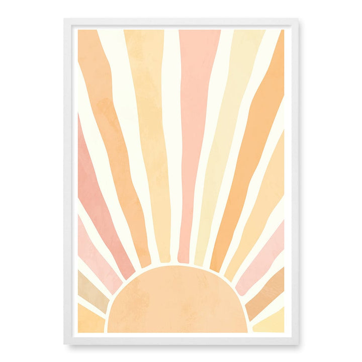 Boho Sunshine Wall Art Print A1 (59.4 x 84.1cm) / Matte White Frame / No Border from our Australian Made Framed Wall Art, Prints & Posters collection by Profile Products (Australia) Pty Ltd