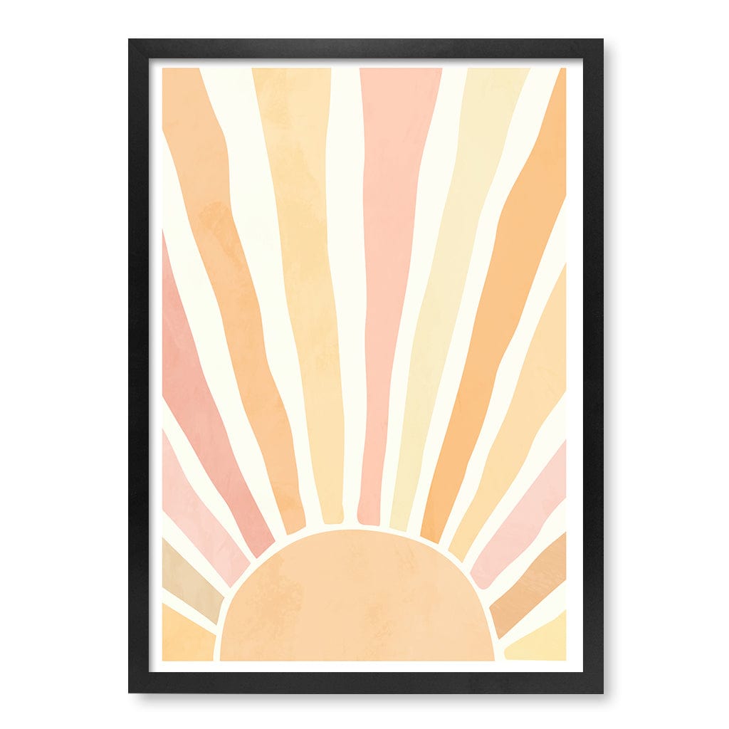 Boho Sunshine Wall Art Print A2 (42 x 59.4cm) / Matte Black Frame / No Border from our Australian Made Framed Wall Art, Prints & Posters collection by Profile Products (Australia) Pty Ltd