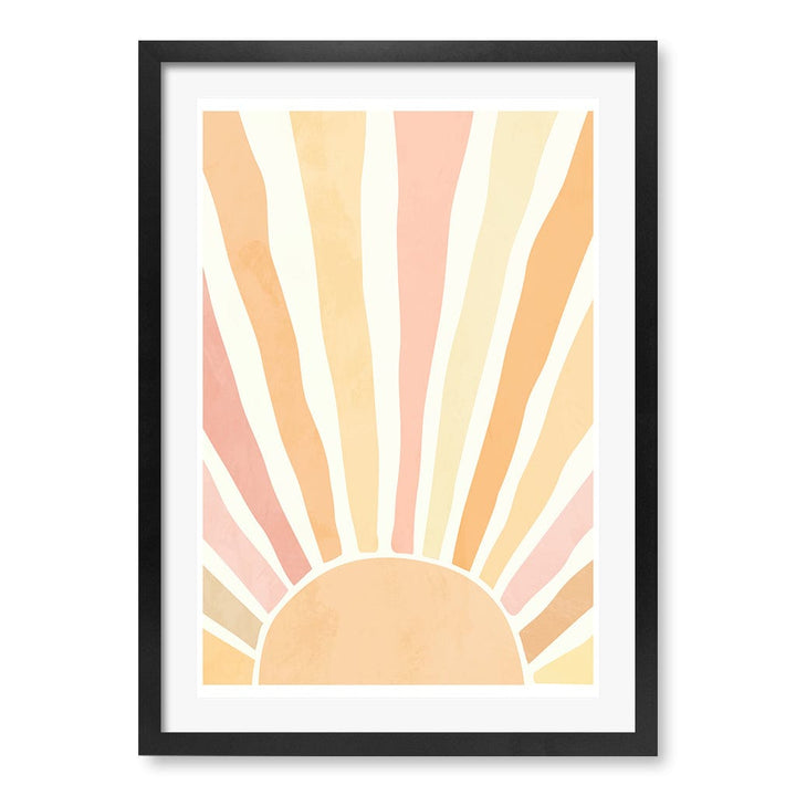 Boho Sunshine Wall Art Print A2 (42 x 59.4cm) / Matte Black Frame / White Border from our Australian Made Framed Wall Art, Prints & Posters collection by Profile Products (Australia) Pty Ltd