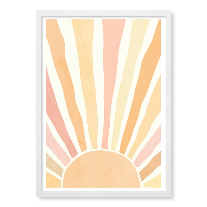Boho Sunshine Wall Art Print A2 (42 x 59.4cm) / Matte White Frame / No Border from our Australian Made Framed Wall Art, Prints & Posters collection by Profile Products (Australia) Pty Ltd