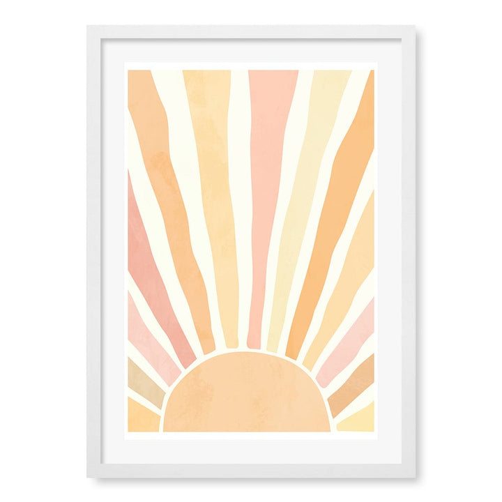 Boho Sunshine Wall Art Print A2 (42 x 59.4cm) / Matte White Frame / White Border from our Australian Made Framed Wall Art, Prints & Posters collection by Profile Products (Australia) Pty Ltd