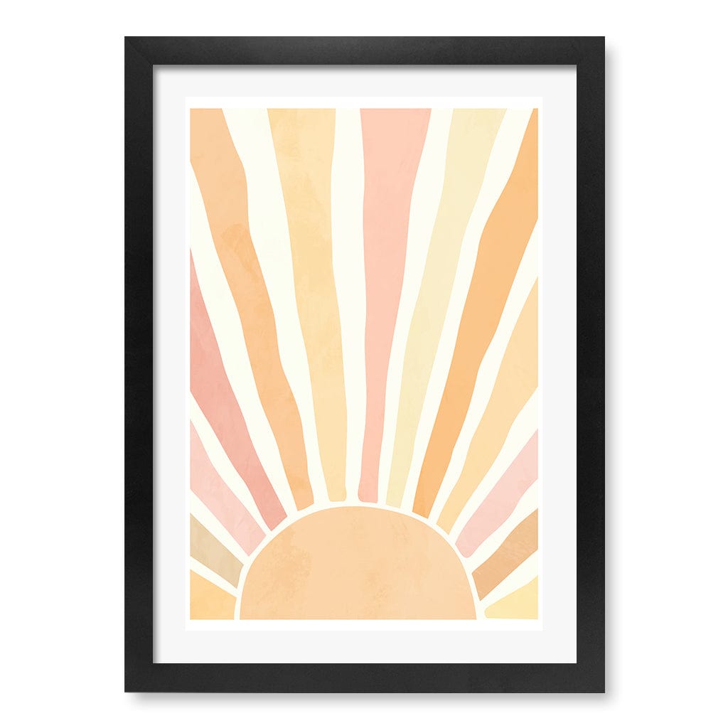 Boho Sunshine Wall Art Print A3 (29.7 x 42cm) / Matte Black Frame / White Border from our Australian Made Framed Wall Art, Prints & Posters collection by Profile Products (Australia) Pty Ltd