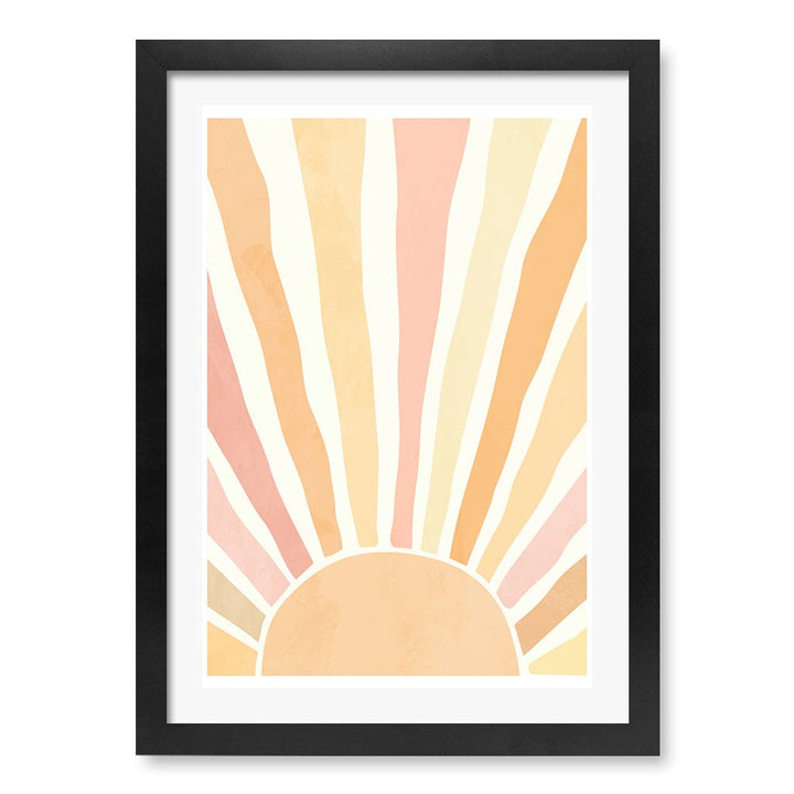 Boho Sunshine Wall Art Print A3 (29.7 x 42cm) / Matte Black Frame / White Border from our Australian Made Framed Wall Art, Prints & Posters collection by Profile Products (Australia) Pty Ltd