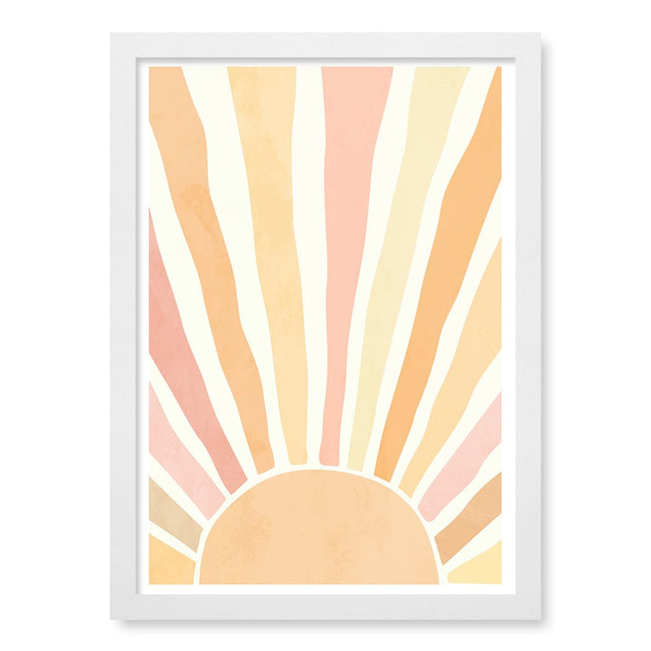 Boho Sunshine Wall Art Print A3 (29.7 x 42cm) / Matte White Frame / No Border from our Australian Made Framed Wall Art, Prints & Posters collection by Profile Products (Australia) Pty Ltd