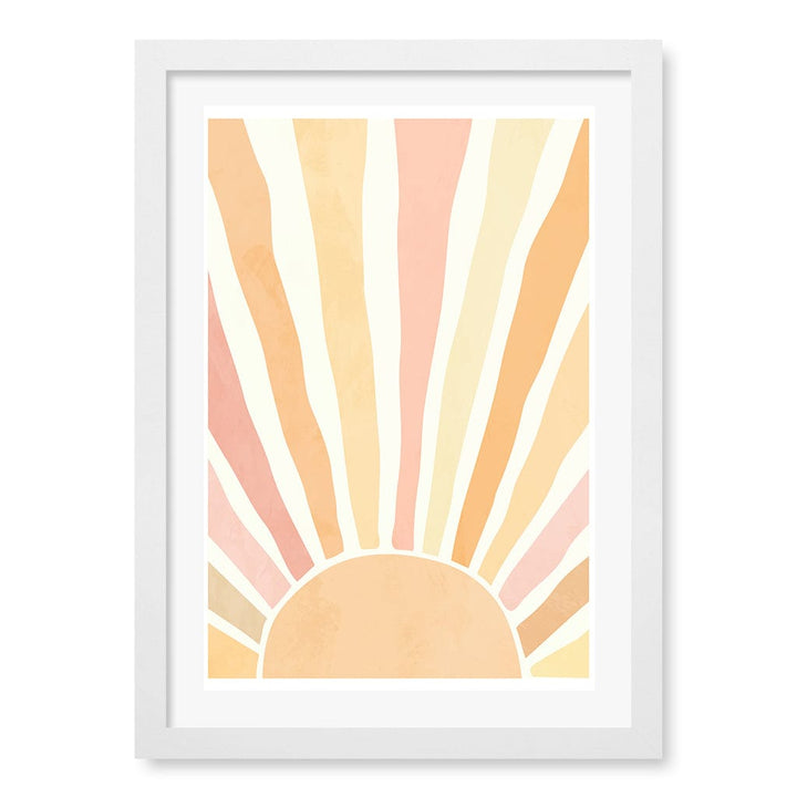 Boho Sunshine Wall Art Print A3 (29.7 x 42cm) / Matte White Frame / White Border from our Australian Made Framed Wall Art, Prints & Posters collection by Profile Products (Australia) Pty Ltd