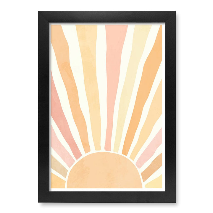 Boho Sunshine Wall Art Print A4 (21 x 29.7cm) / Matte Black Frame / No Border from our Australian Made Framed Wall Art, Prints & Posters collection by Profile Products (Australia) Pty Ltd