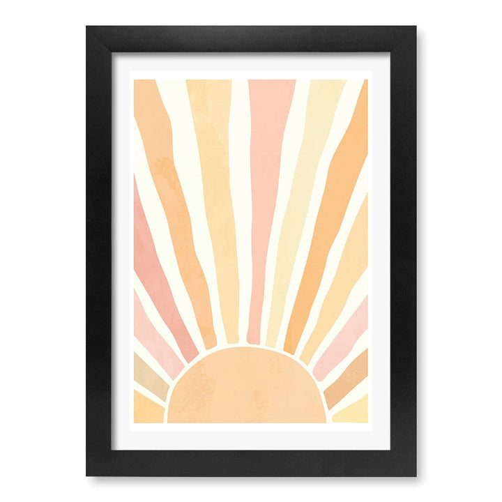 Boho Sunshine Wall Art Print A4 (21 x 29.7cm) / Matte Black Frame / White Border from our Australian Made Framed Wall Art, Prints & Posters collection by Profile Products (Australia) Pty Ltd
